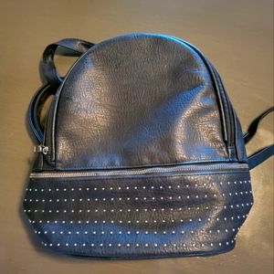 Black backpack diaper bag
